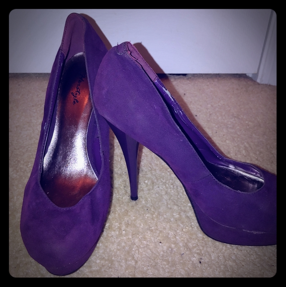 Plum 6 inch stiletto heel